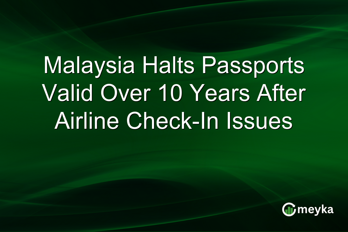 Malaysia Halts Passports Valid Over 10 Years After Airline Check-In Issues