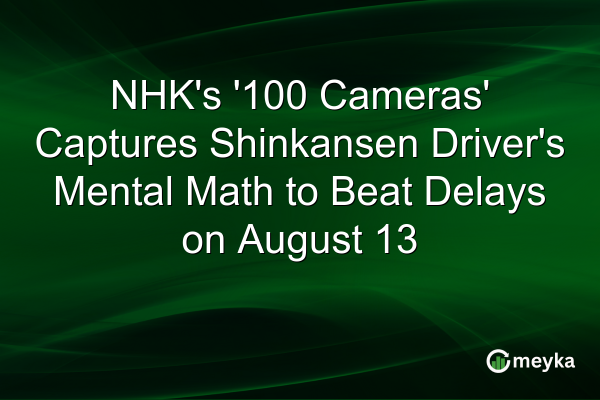 NHK’s ‘100 Cameras’ Captures Shinkansen Driver’s Mental Math to Beat Delays on August 13