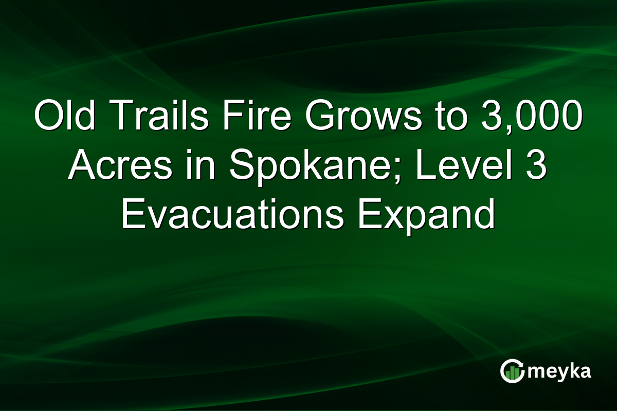 Old Trails Fire Grows to 3,000 Acres in Spokane; Level 3 Evacuations Expand