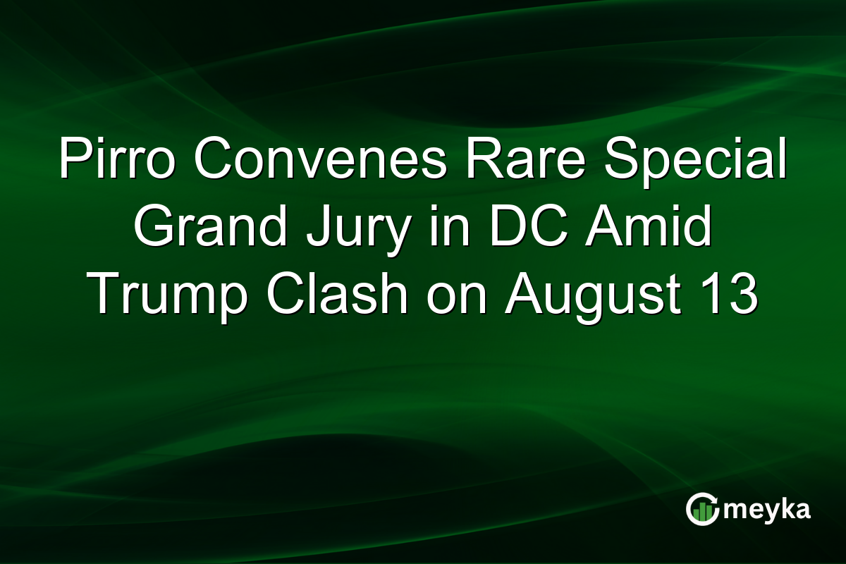 Pirro Convenes Rare Special Grand Jury in DC Amid Trump Clash on August 13