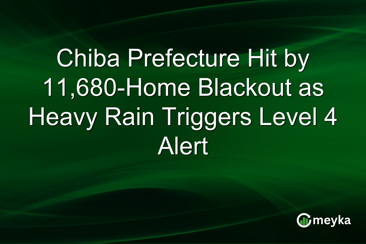 Chiba Prefecture Hit by 11,680-Home Blackout as Heavy Rain Triggers Level 4 Alert