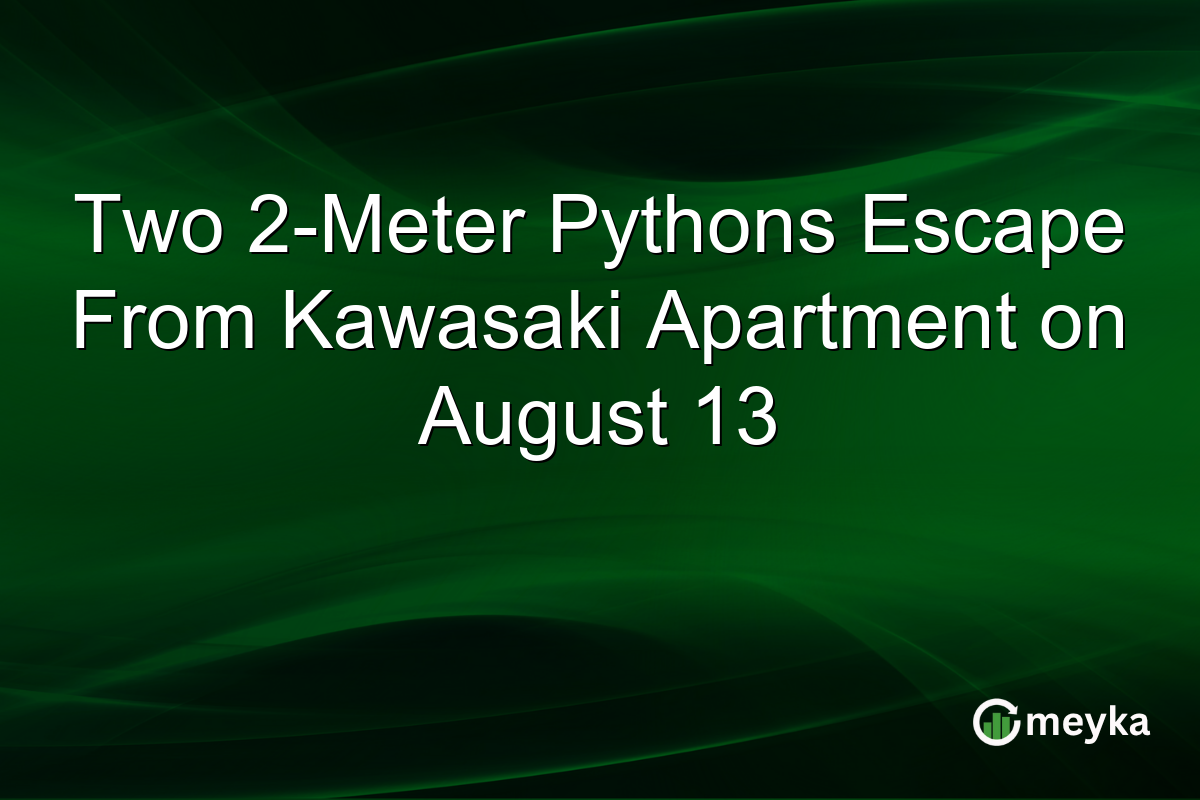 Two 2-Meter Pythons Escape From Kawasaki Apartment on August 13