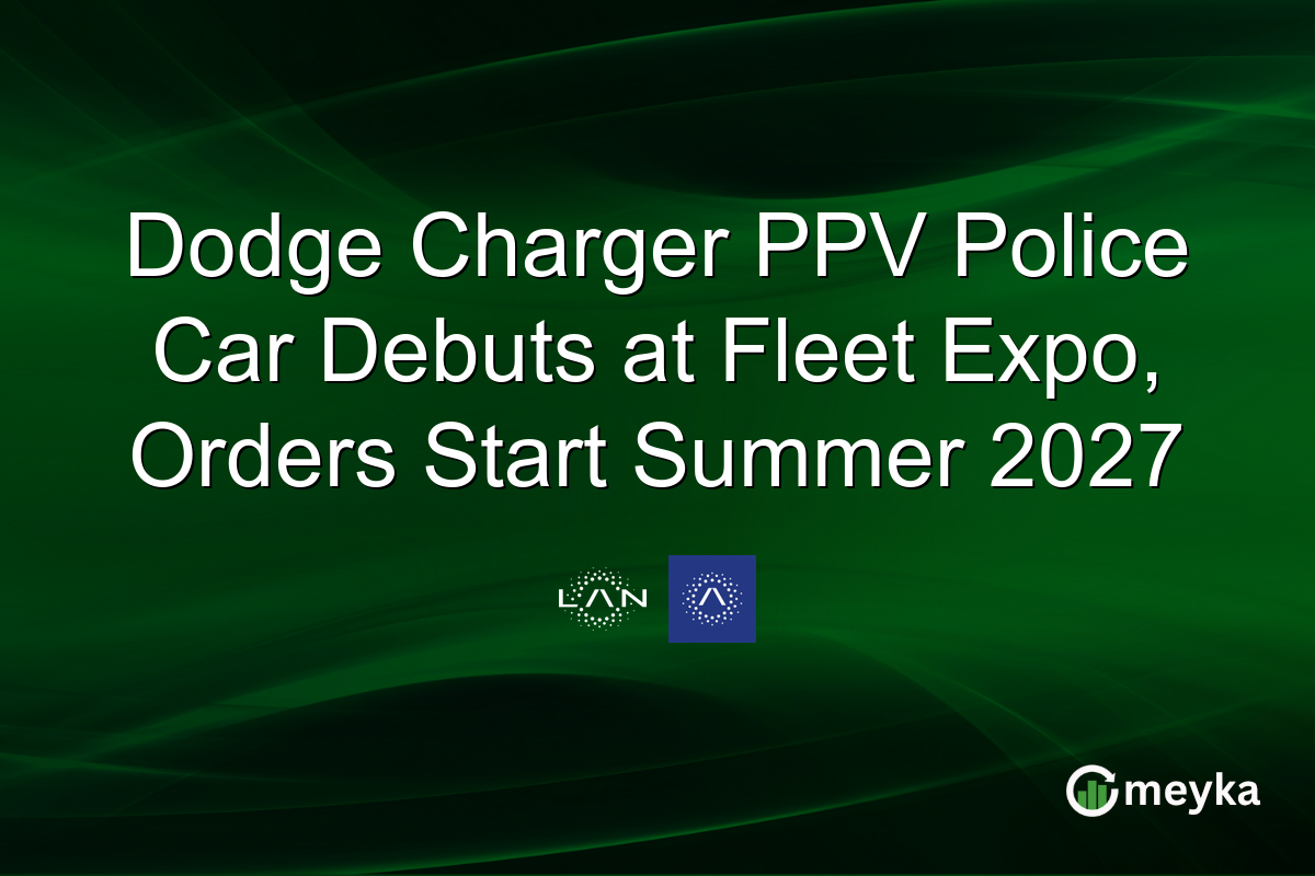 Dodge Charger PPV Police Car Debuts at Fleet Expo, Orders Start Summer 2027