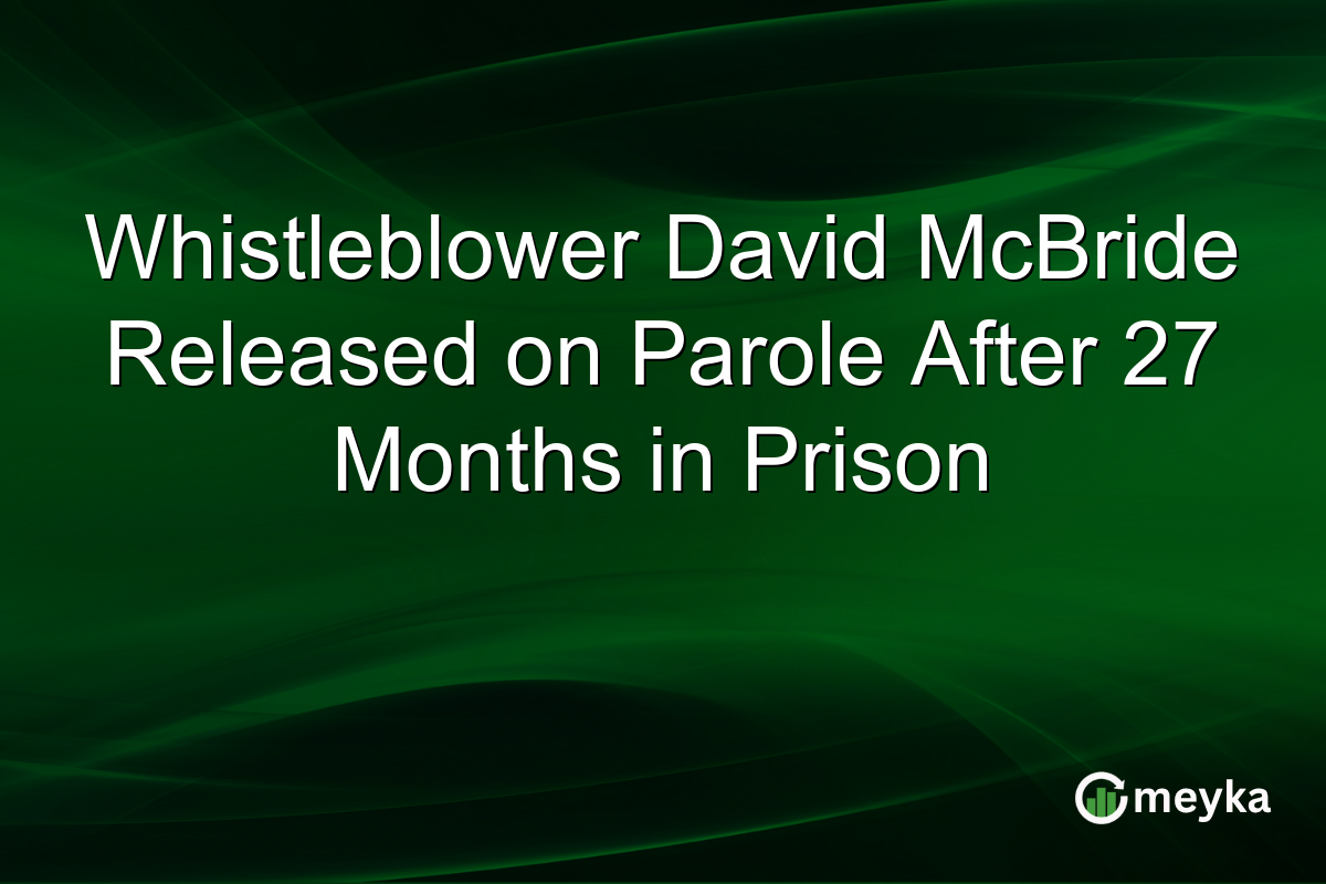Whistleblower David McBride Released on Parole After 27 Months in Prison