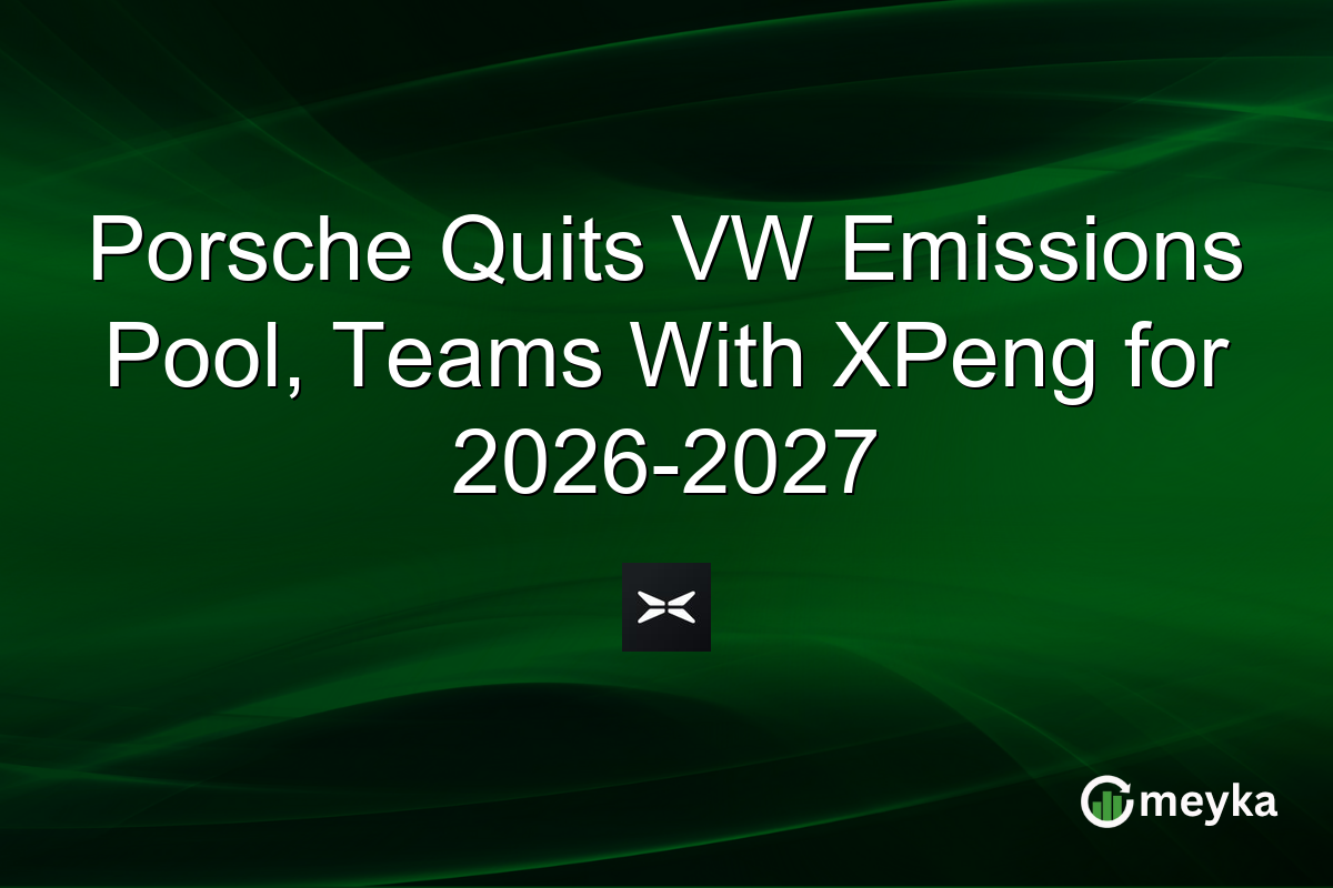 Porsche Quits VW Emissions Pool, Teams With XPeng for 2026-2027