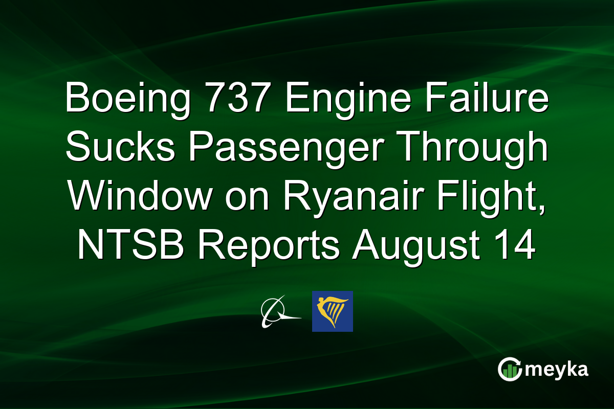 Boeing 737 Engine Failure Sucks Passenger Through Window on Ryanair Flight, NTSB Reports August 14