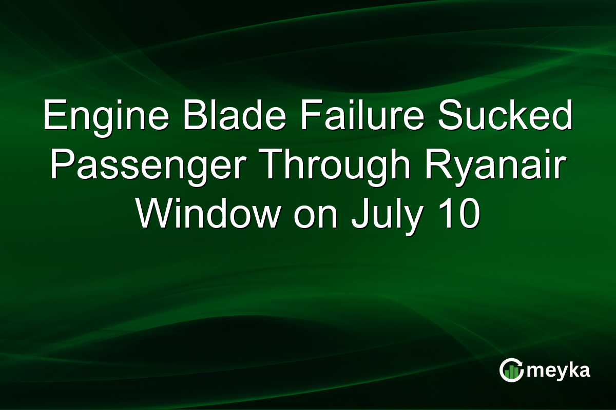 Engine Blade Failure Sucked Passenger Through Ryanair Window on July 10