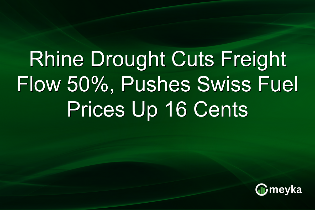 Rhine Drought Cuts Freight Flow 50%, Pushes Swiss Fuel Prices Up 16 Cents