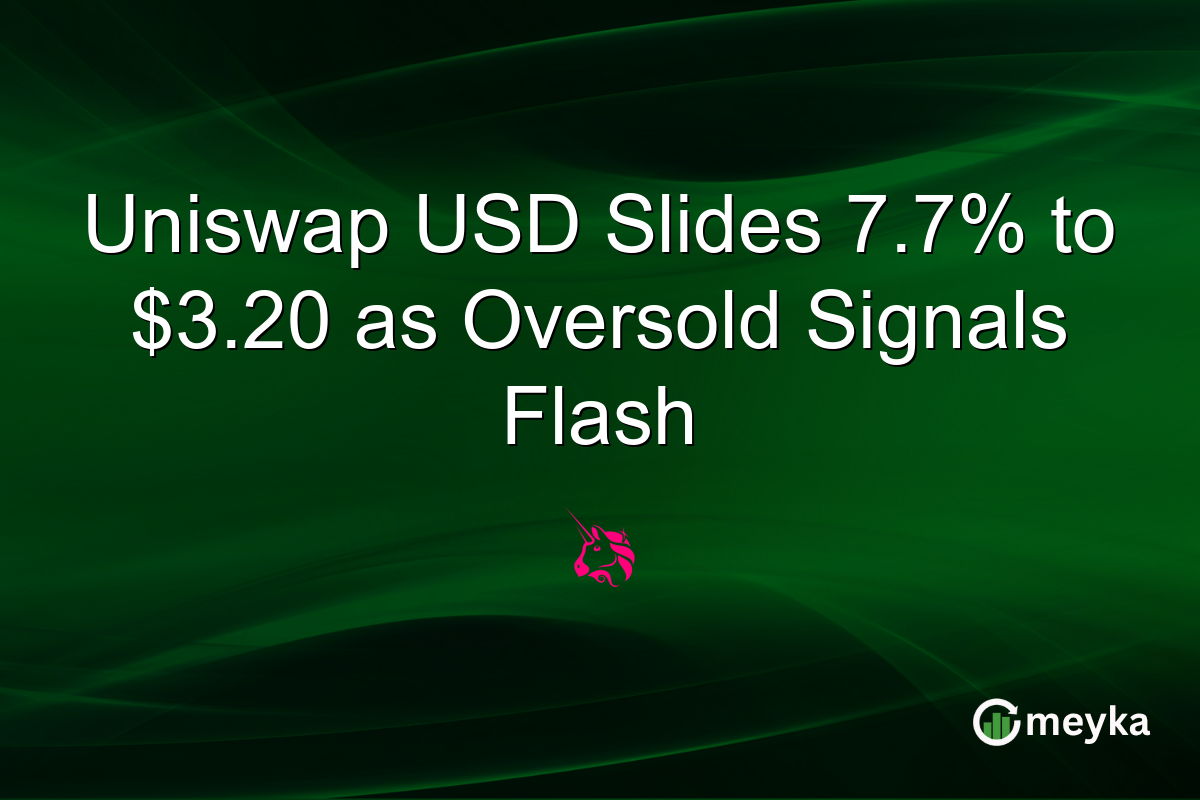 Uniswap USD Slides 7.7% to $3.20 as Oversold Signals Flash