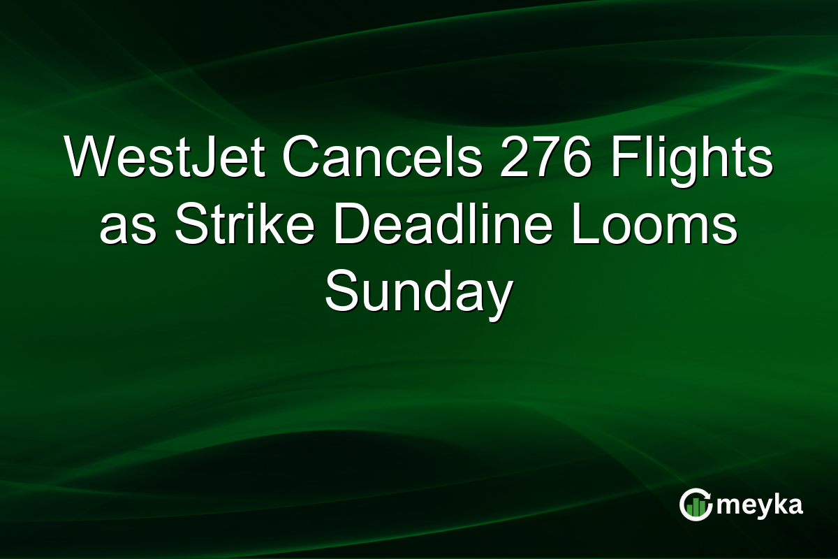 WestJet Cancels 276 Flights as Strike Deadline Looms Sunday