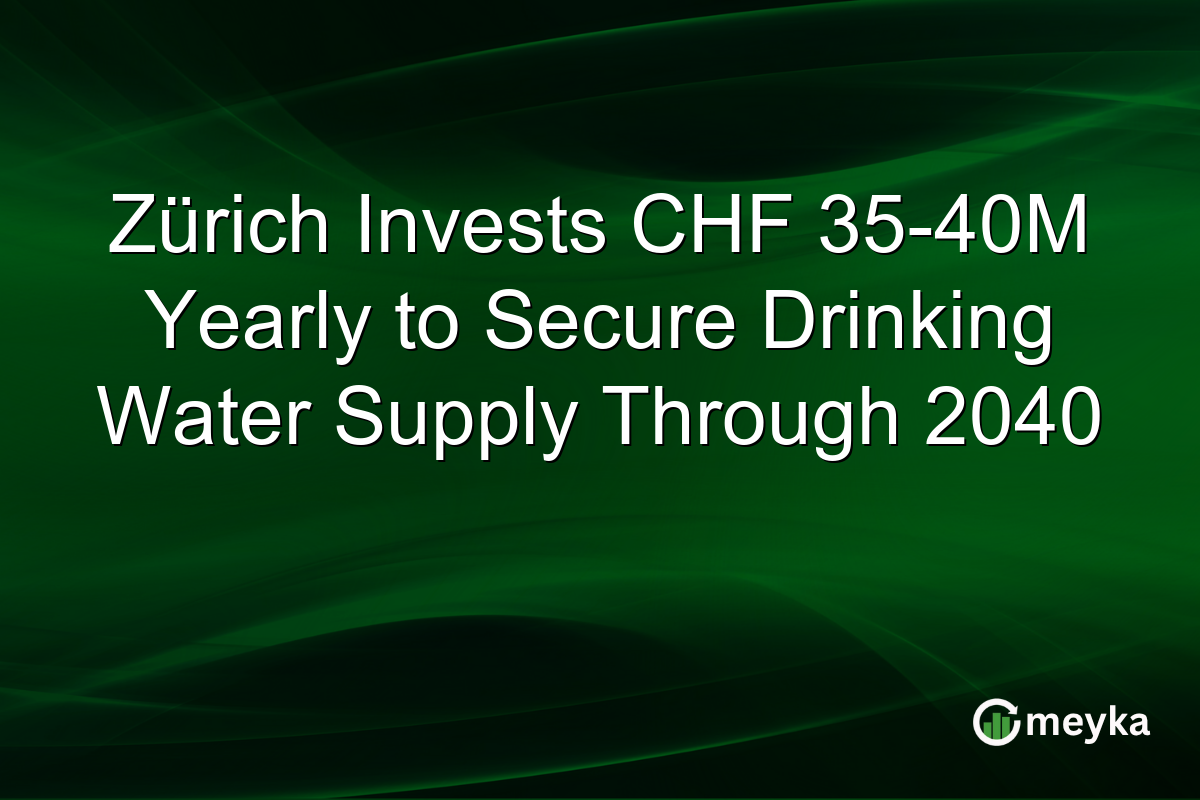 Zürich Invests CHF 35-40M Yearly to Secure Drinking Water Supply Through 2040
