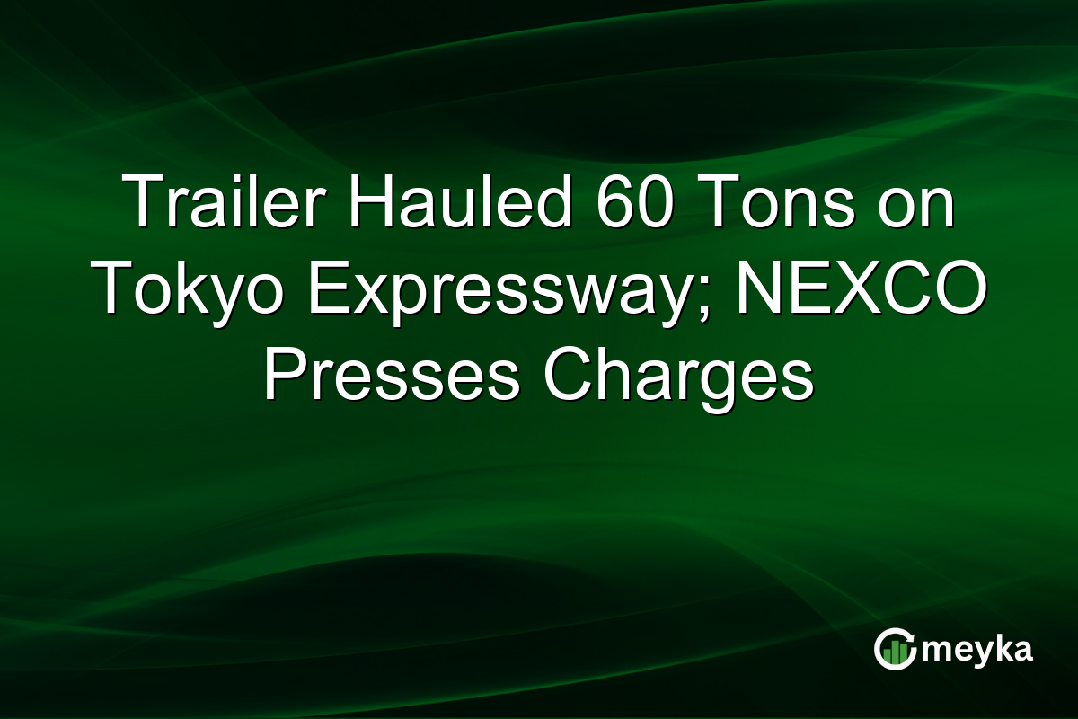 Trailer Hauled 60 Tons on Tokyo Expressway; NEXCO Presses Charges