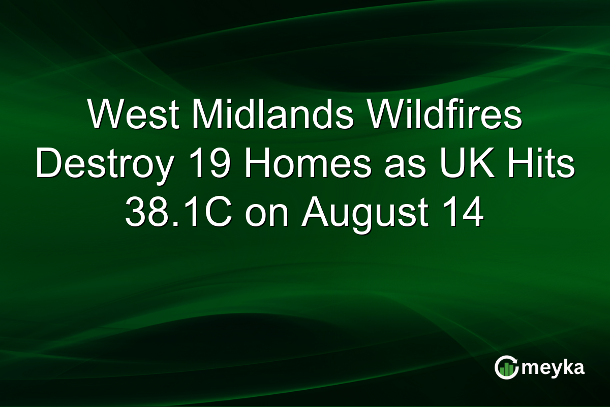 West Midlands Wildfires Destroy 19 Homes as UK Hits 38.1C on August 14