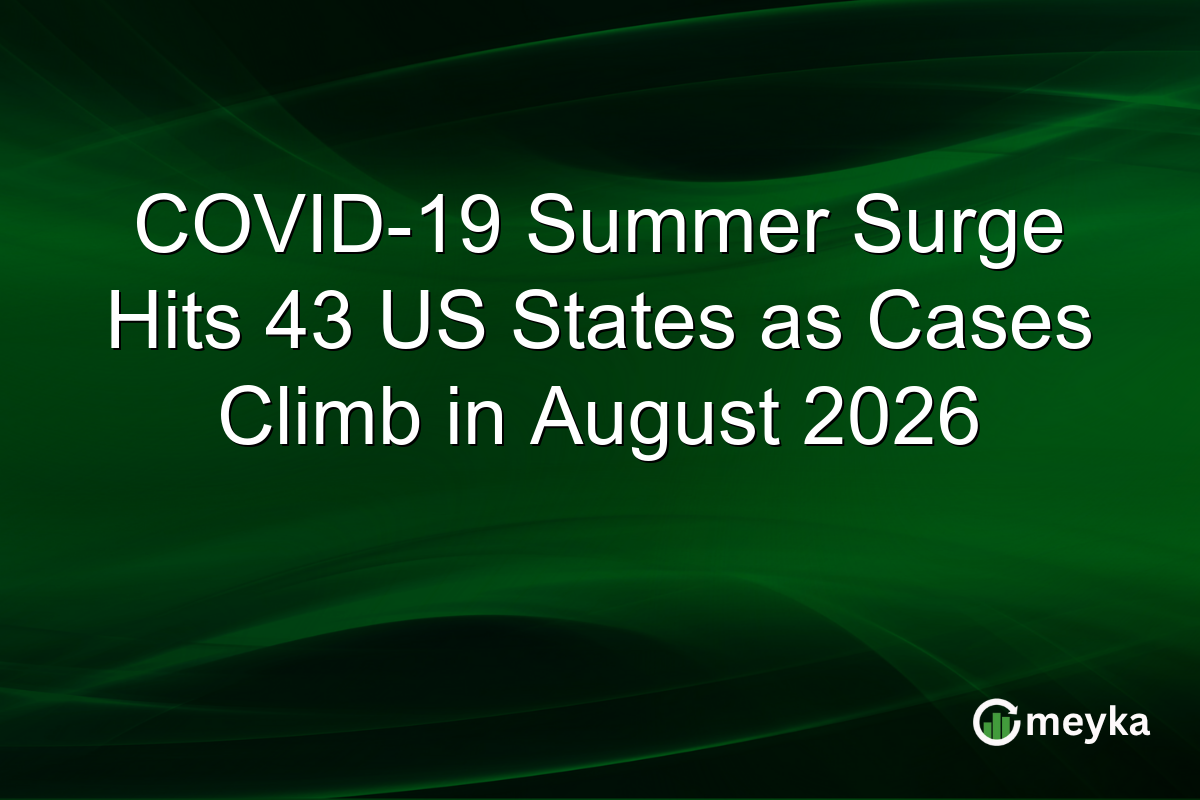 COVID-19 Summer Surge Hits 43 US States as Cases Climb in August 2026
