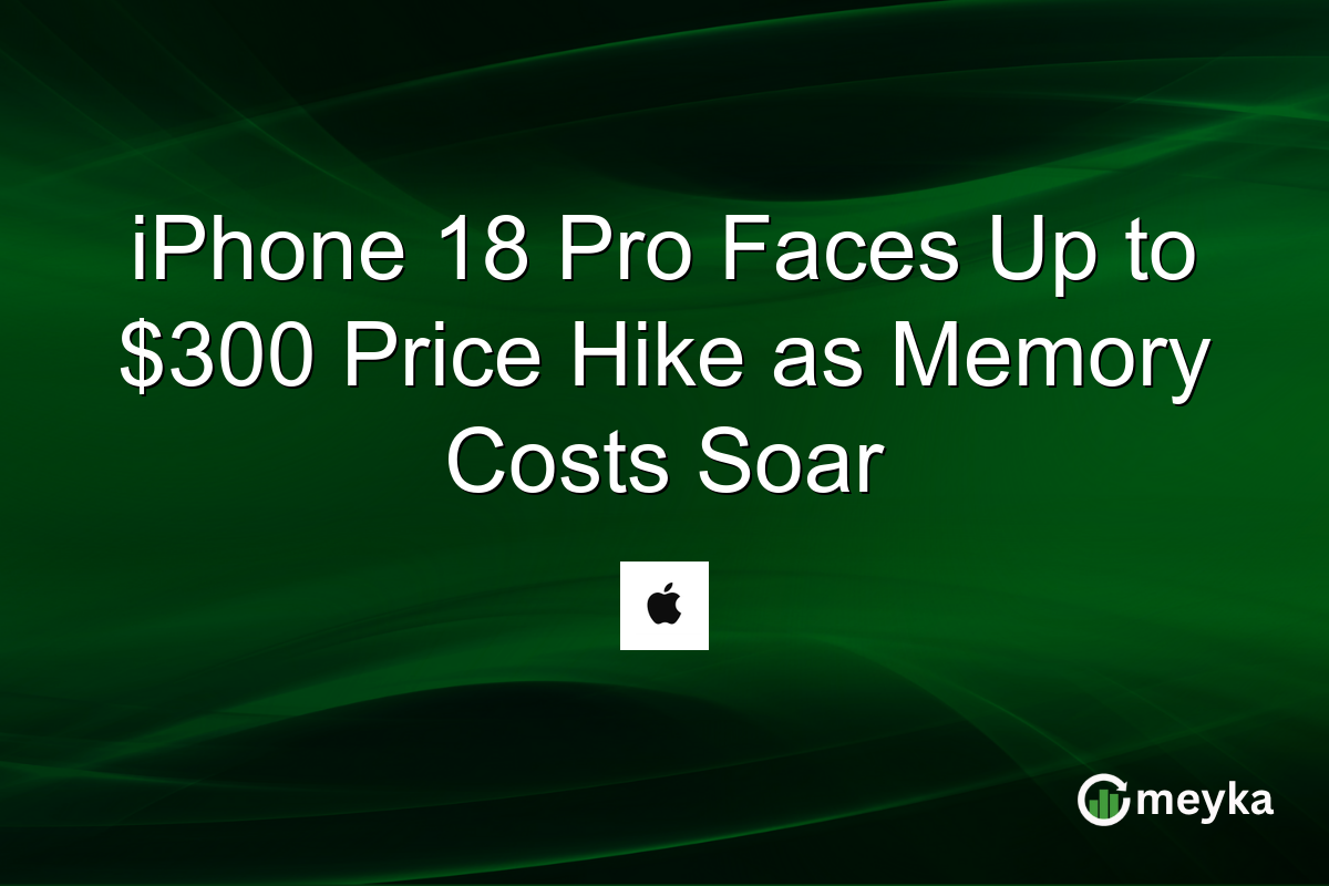 iPhone 18 Pro Faces Up to $300 Price Hike as Memory Costs Soar