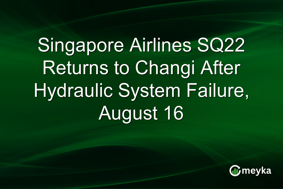 Singapore Airlines SQ22 Returns to Changi After Hydraulic System Failure, August 16