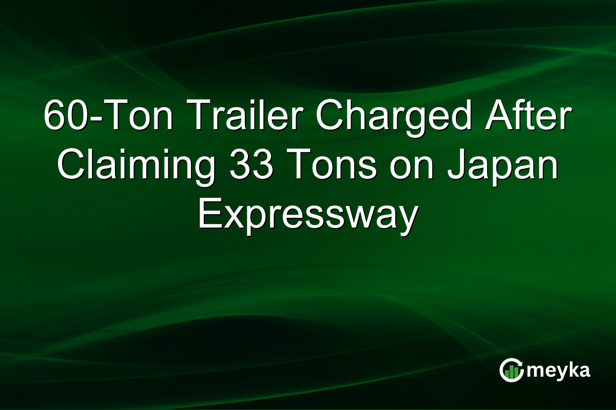 60-Ton Trailer Charged After Claiming 33 Tons on Japan Expressway