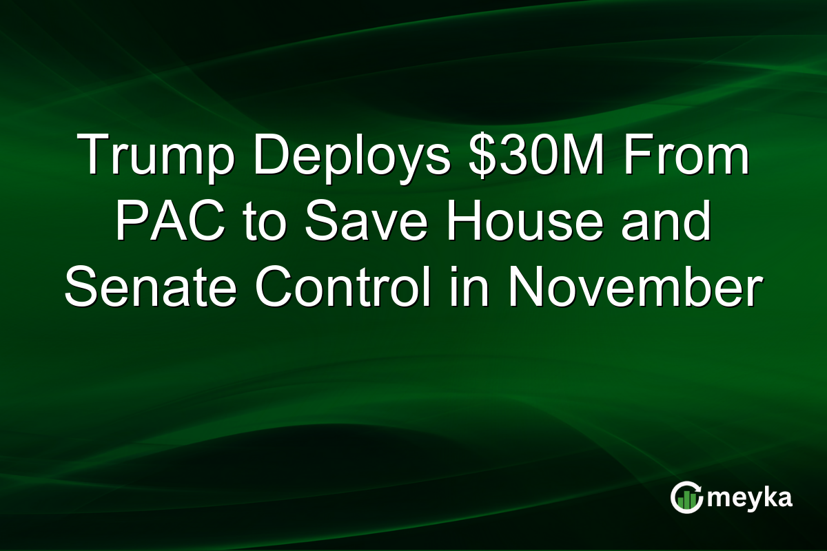 Trump Deploys $30M From PAC to Save House and Senate Control in November