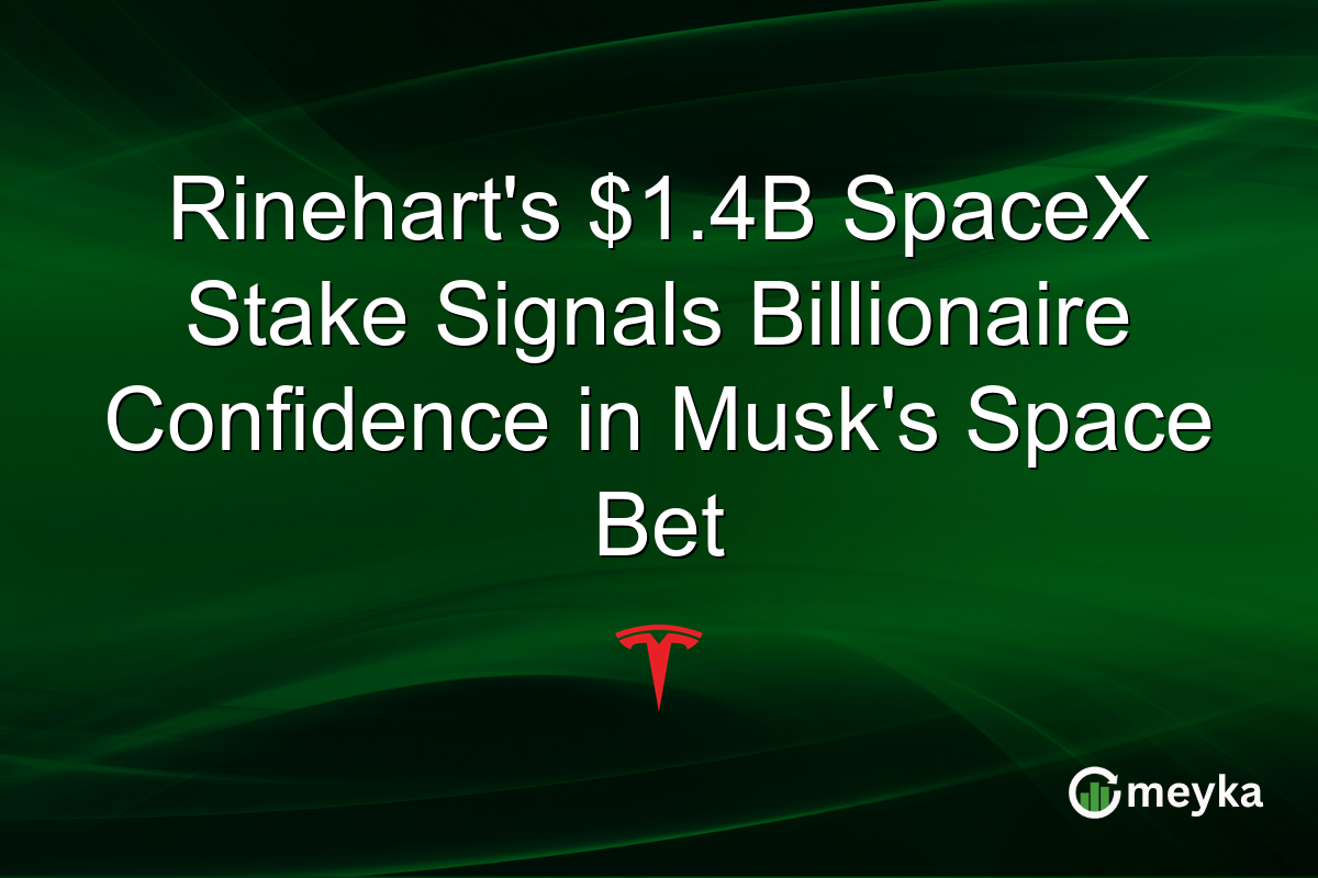Rinehart’s $1.4B SpaceX Stake Signals Billionaire Confidence in Musk’s Space Bet