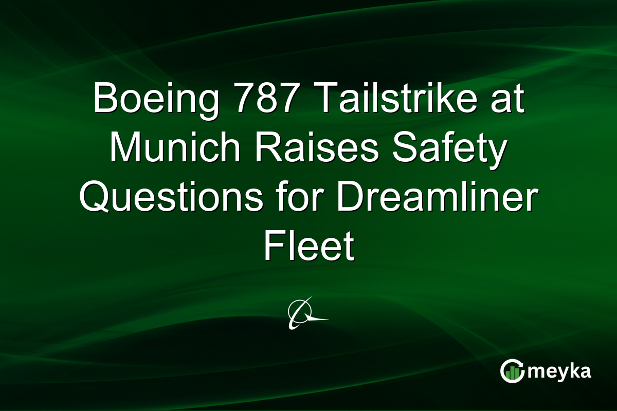 Boeing 787 Tailstrike at Munich Raises Safety Questions for Dreamliner Fleet