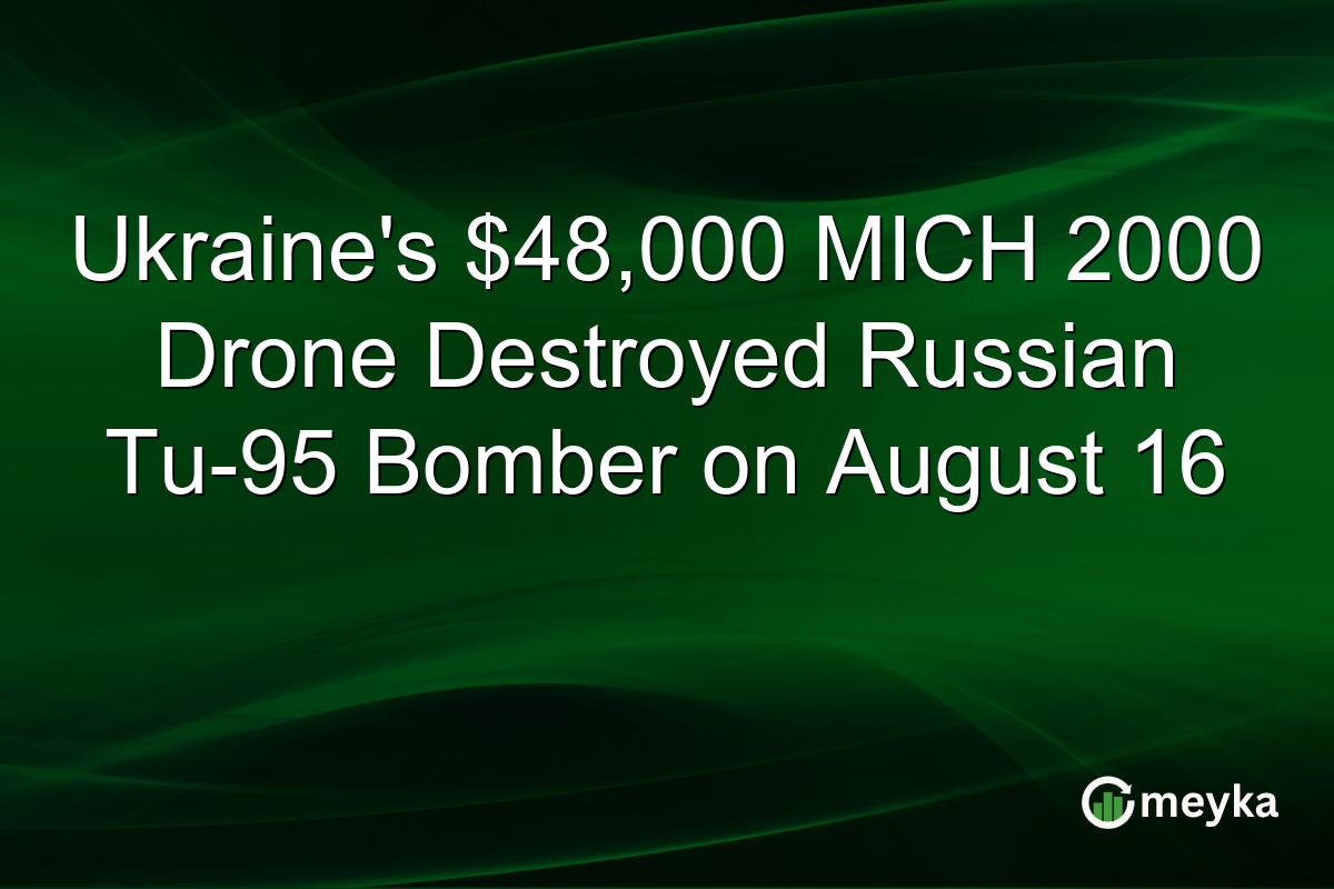 Ukraine’s $48,000 MICH 2000 Drone Destroyed Russian Tu-95 Bomber on August 16