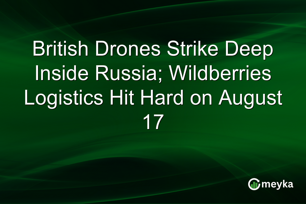 British Drones Strike Deep Inside Russia; Wildberries Logistics Hit Hard on August 17