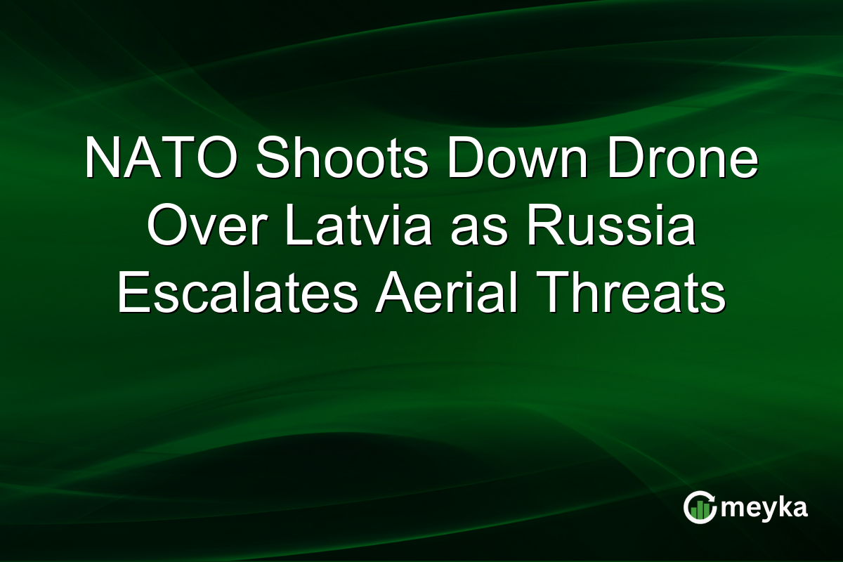NATO Shoots Down Drone Over Latvia as Russia Escalates Aerial Threats