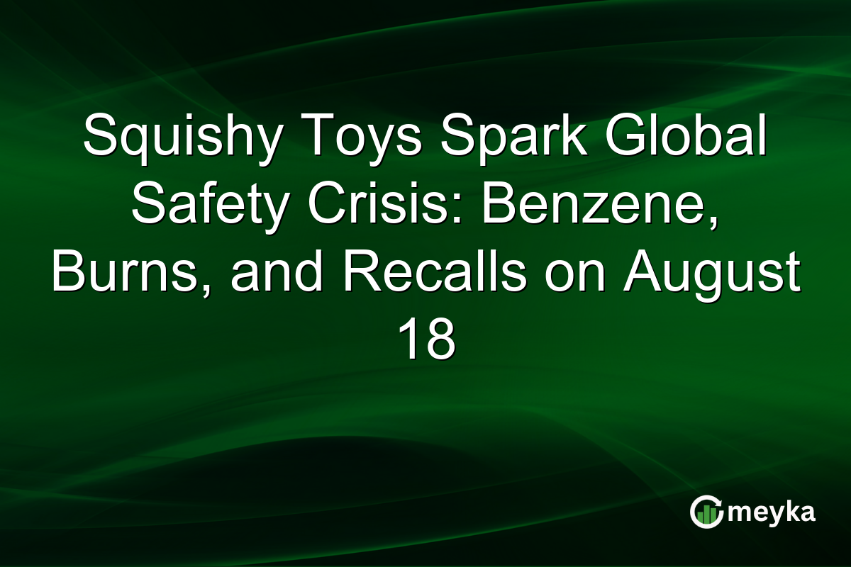 Squishy Toys Spark Global Safety Crisis: Benzene, Burns, and Recalls on August 18