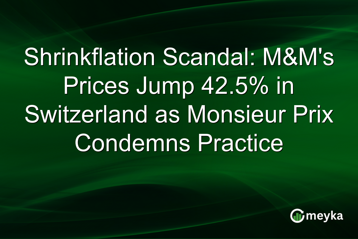 Shrinkflation Scandal: M&M’s Prices Jump 42.5% in Switzerland as Monsieur Prix Condemns Practice
