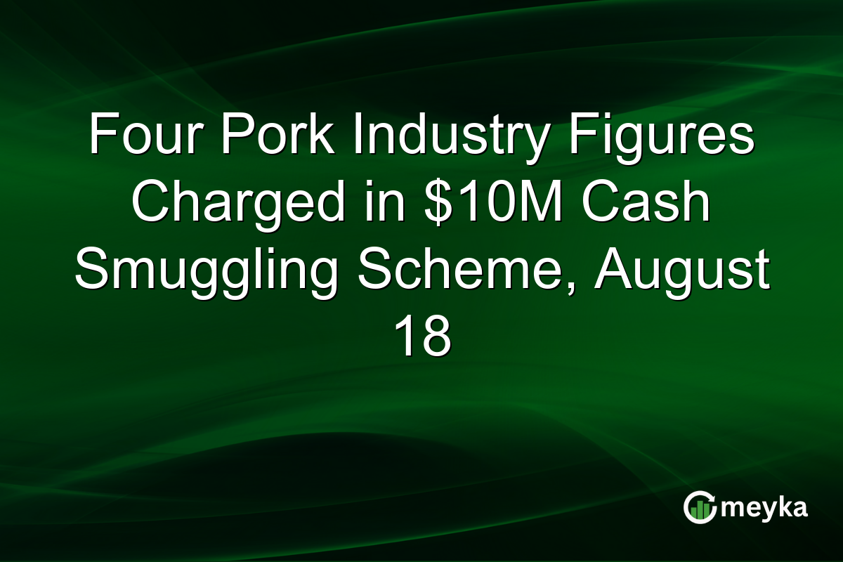 Four Pork Industry Figures Charged in $10M Cash Smuggling Scheme, August 18