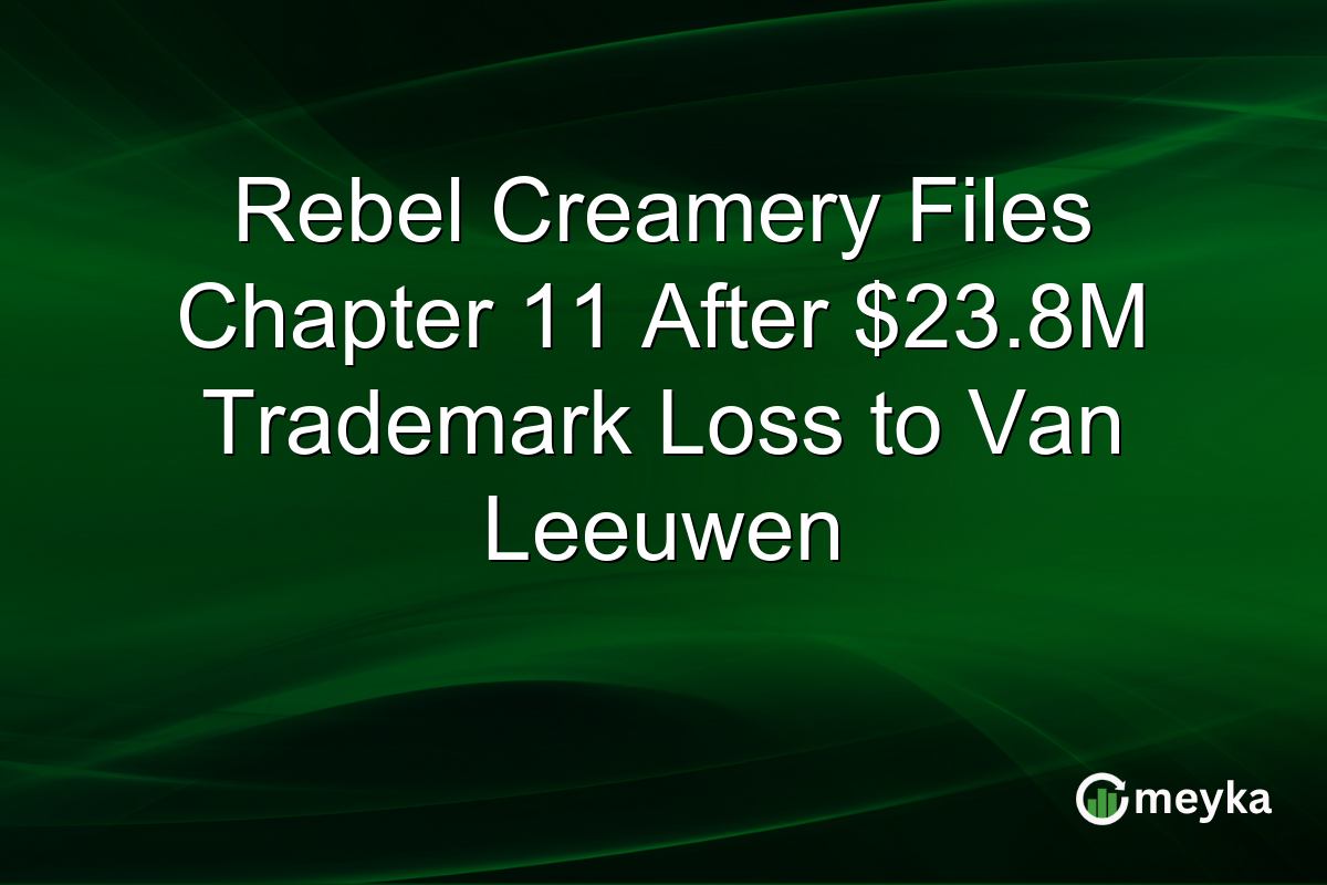 Rebel Creamery Files Chapter 11 After $23.8M Trademark Loss to Van Leeuwen
