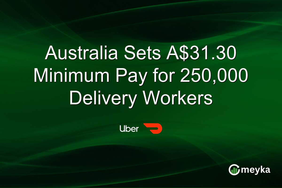 Australia Sets A$31.30 Minimum Pay for 250,000 Delivery Workers