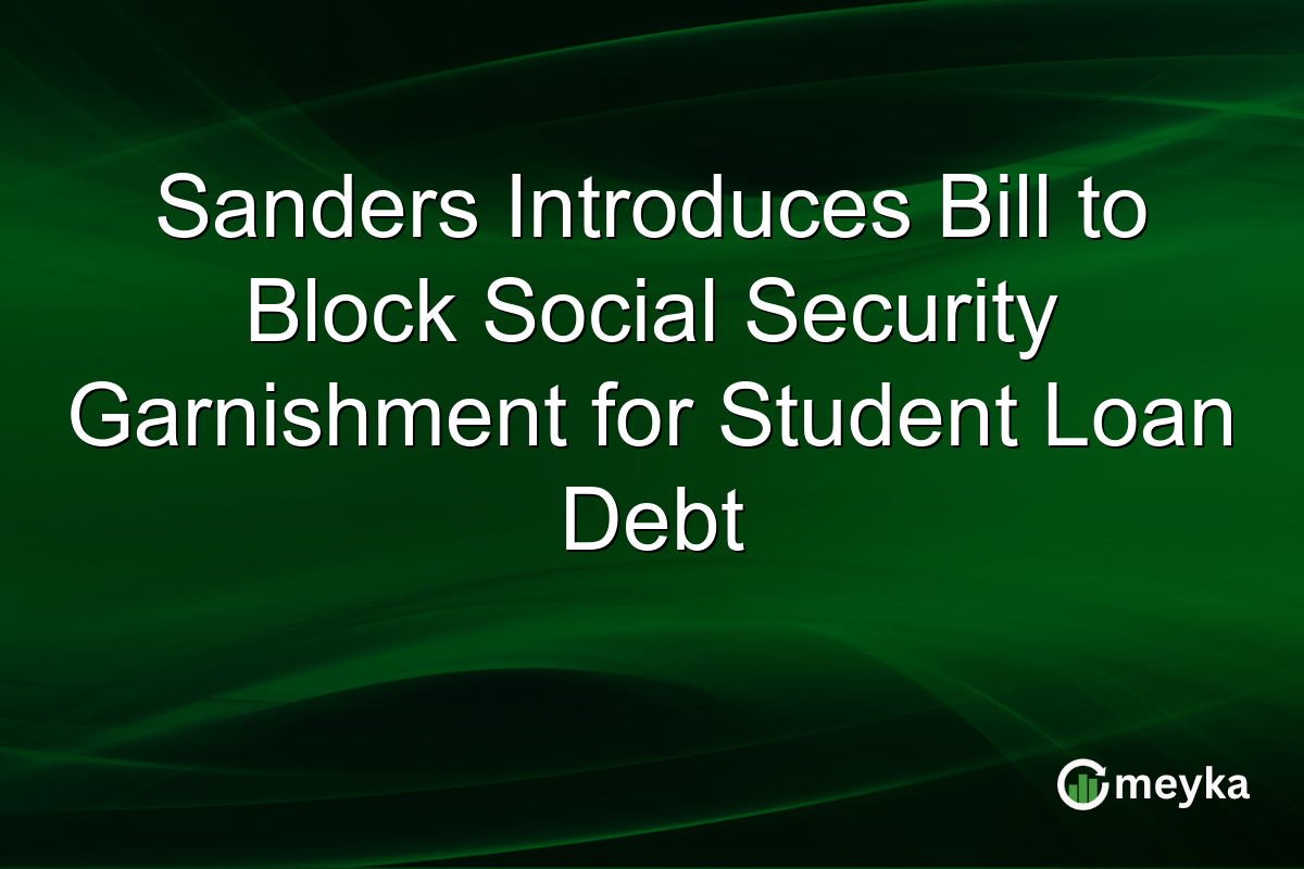 Sanders Introduces Bill to Block Social Security Garnishment for Student Loan Debt