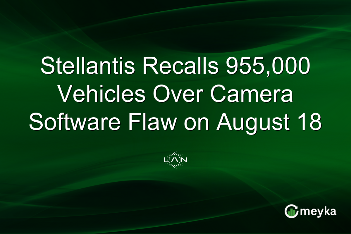 Stellantis Recalls 955,000 Vehicles Over Camera Software Flaw on August 18