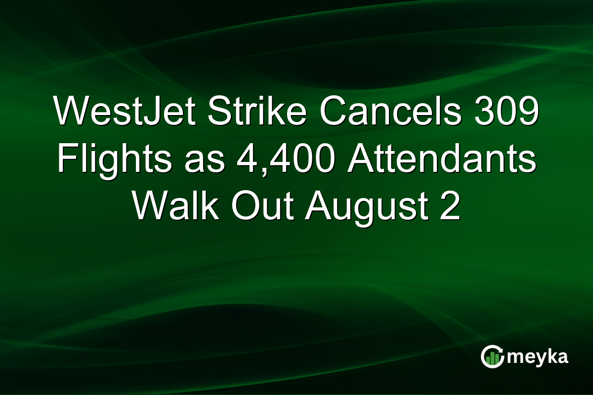 WestJet Strike Cancels 309 Flights as 4,400 Attendants Walk Out August 2
