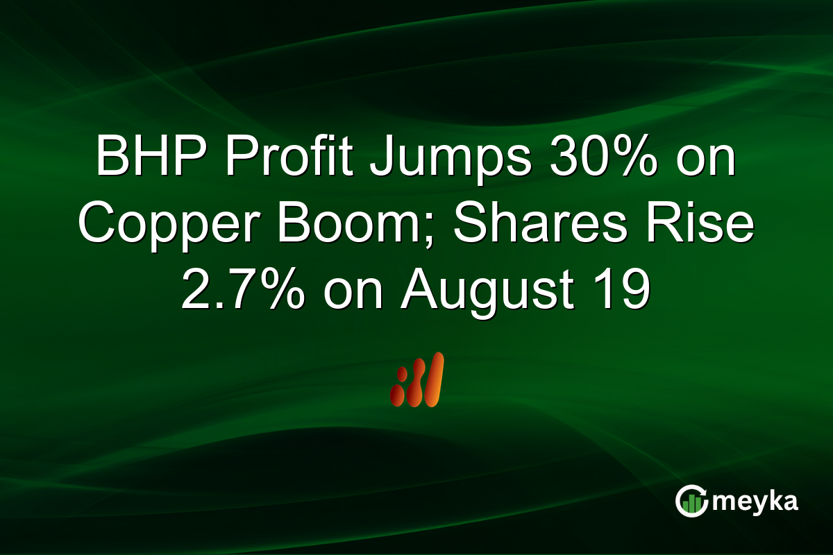 BHP Profit Jumps 30% on Copper Boom; Shares Rise 2.7% on August 19