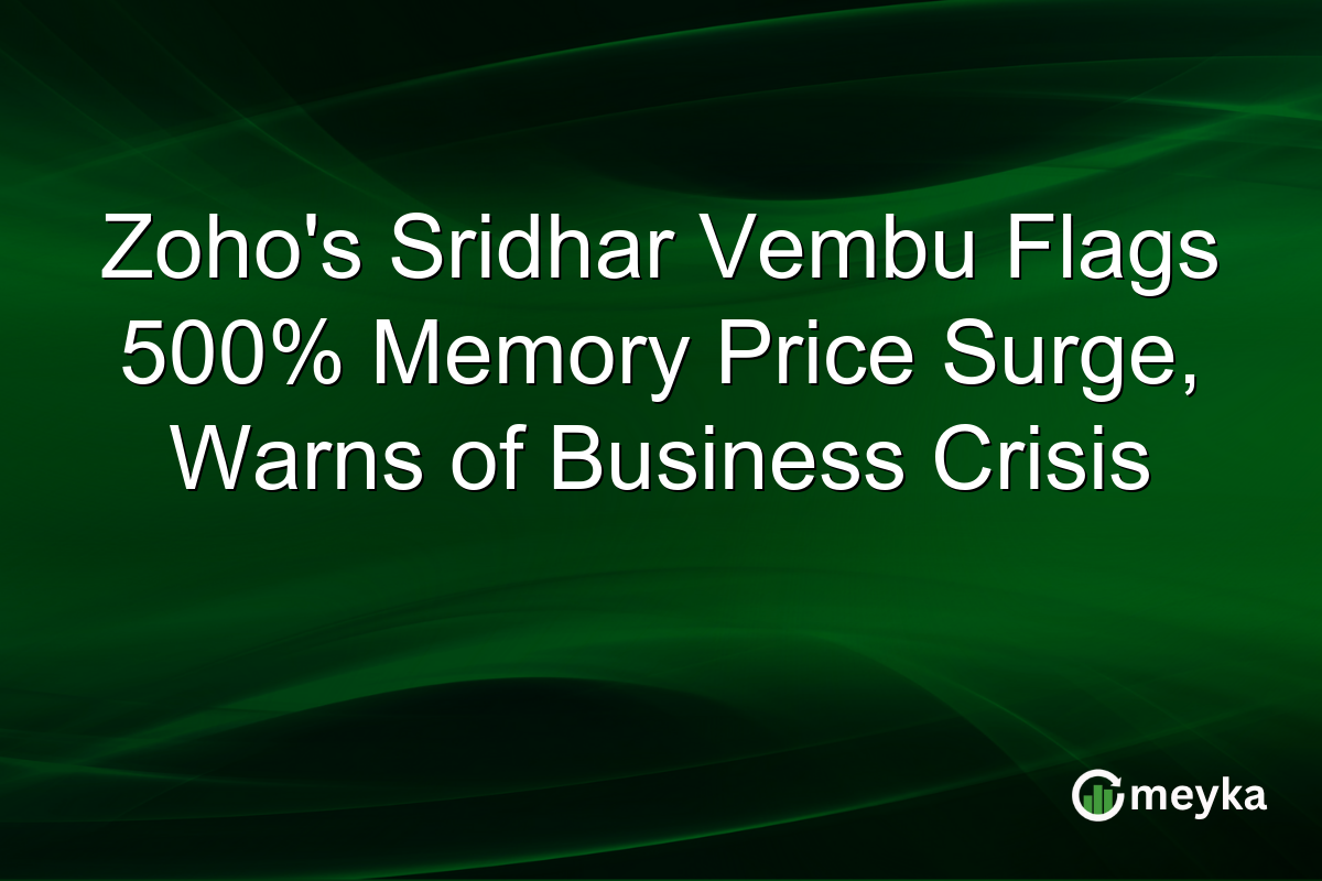 Zoho’s Sridhar Vembu Flags 500% Memory Price Surge, Warns of Business Crisis
