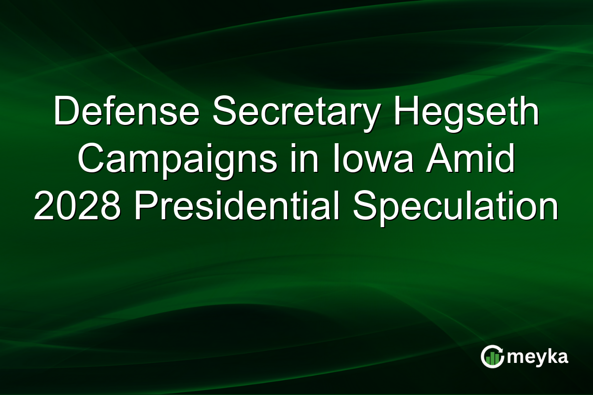 Defense Secretary Hegseth Campaigns in Iowa Amid 2028 Presidential Speculation