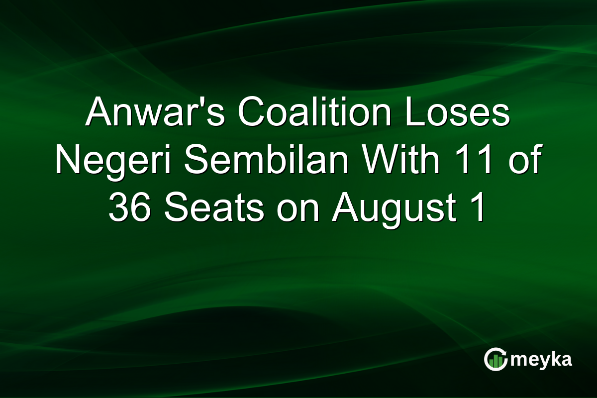 Anwar’s Coalition Loses Negeri Sembilan With 11 of 36 Seats on August 1