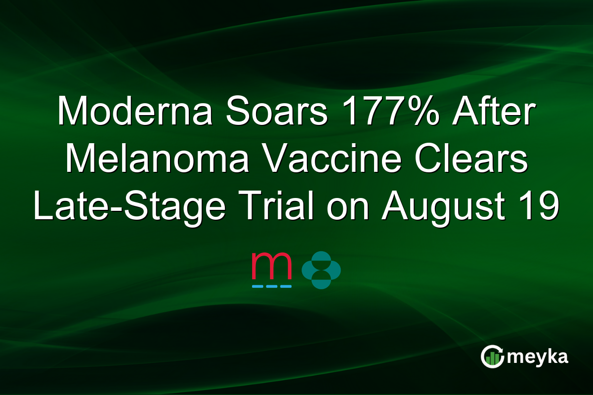 Moderna Soars 177% After Melanoma Vaccine Clears Late-Stage Trial on August 19