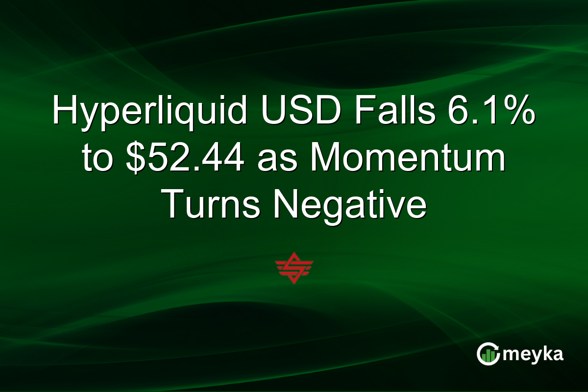 Hyperliquid USD Falls 6.1% to $52.44 as Momentum Turns Negative