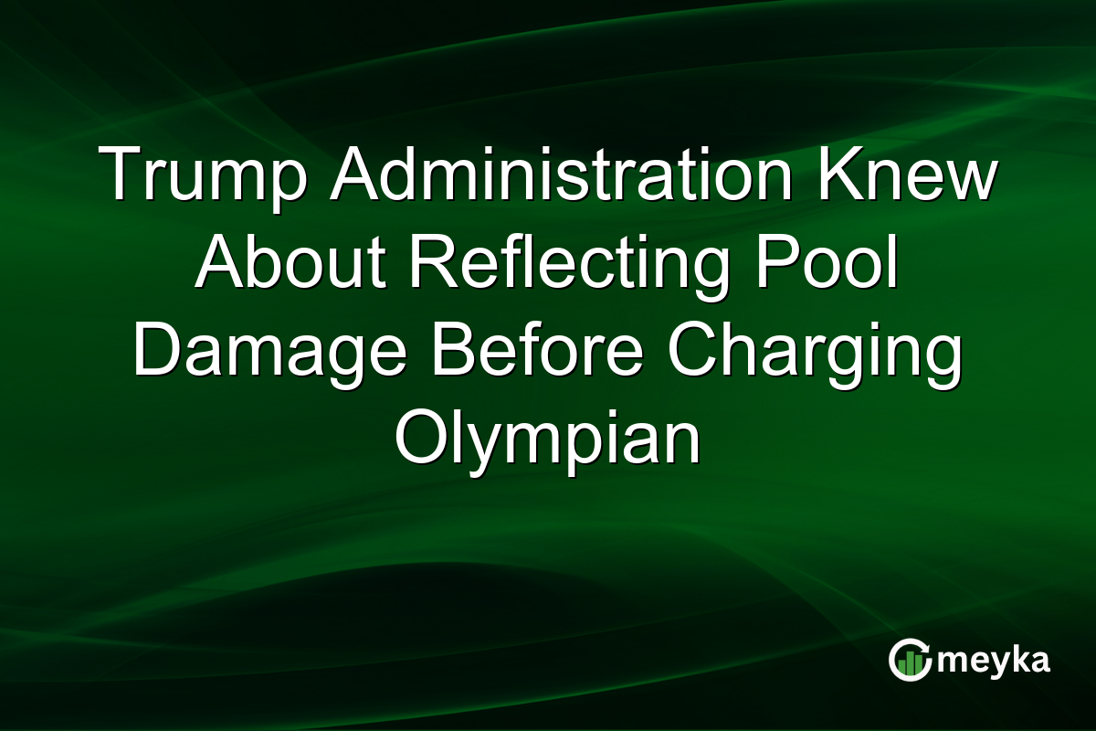 Trump Administration Knew About Reflecting Pool Damage Before Charging Olympian