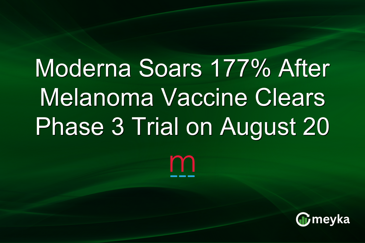 Moderna Soars 177% After Melanoma Vaccine Clears Phase 3 Trial on August 20