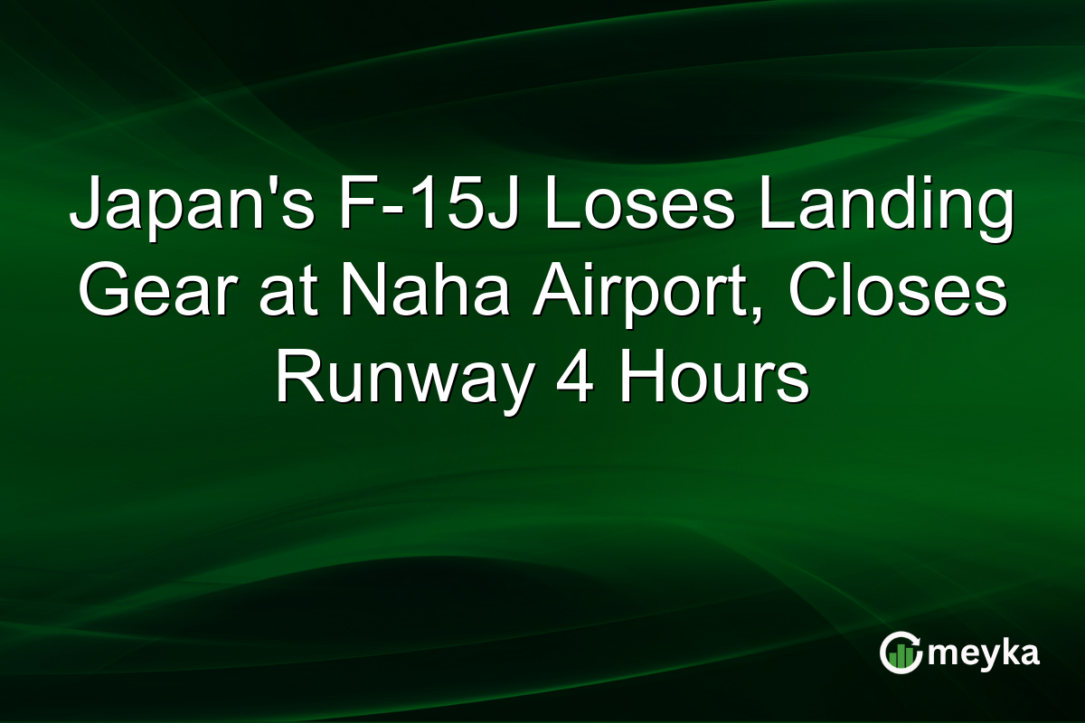 Japan’s F-15J Loses Landing Gear at Naha Airport, Closes Runway 4 Hours