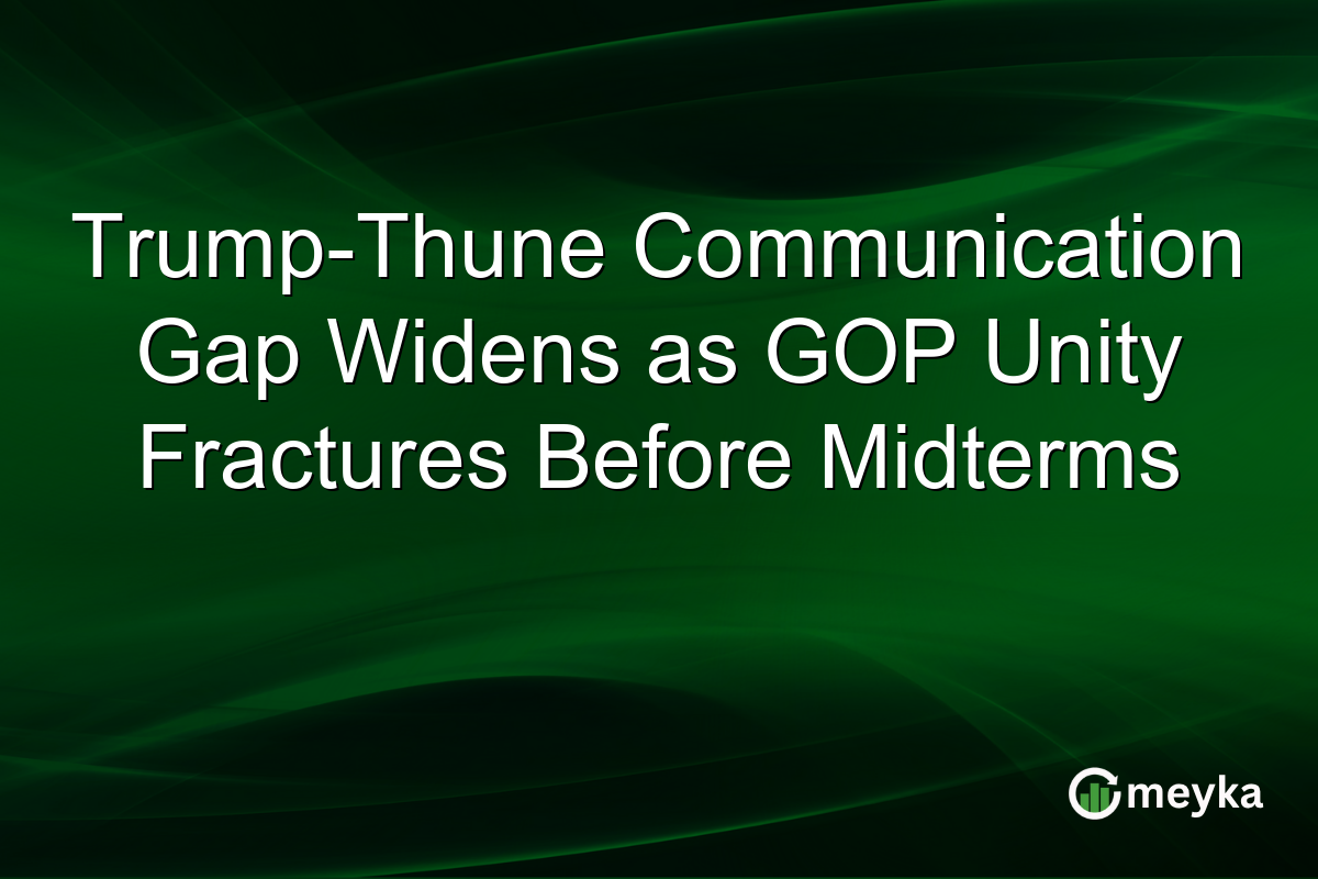 Trump-Thune Communication Gap Widens as GOP Unity Fractures Before Midterms