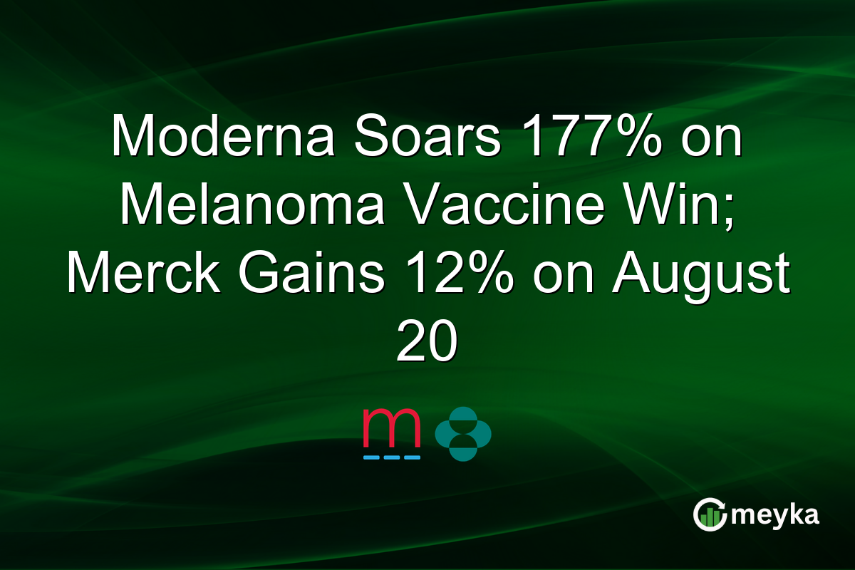 Moderna Soars 177% on Melanoma Vaccine Win; Merck Gains 12% on August 20