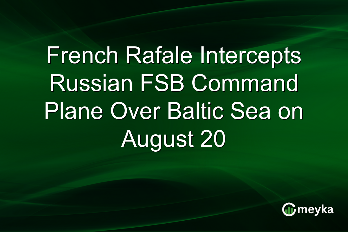 French Rafale Intercepts Russian FSB Command Plane Over Baltic Sea on August 20