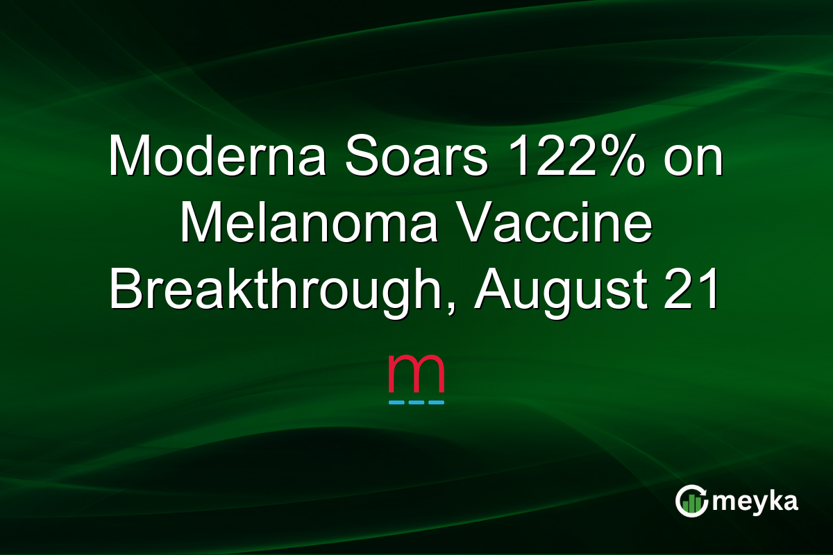 Moderna Soars 122% on Melanoma Vaccine Breakthrough, August 21