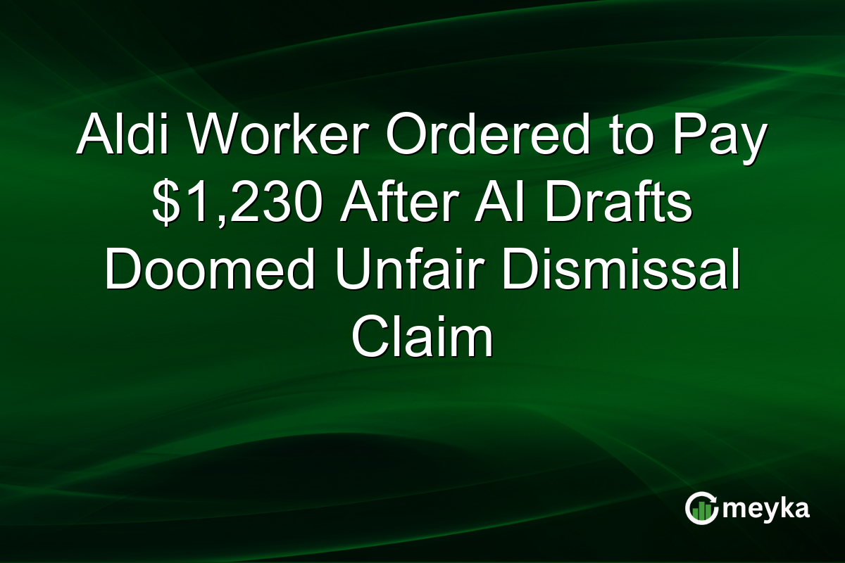 Aldi Worker Ordered to Pay $1,230 After AI Drafts Doomed Unfair Dismissal Claim