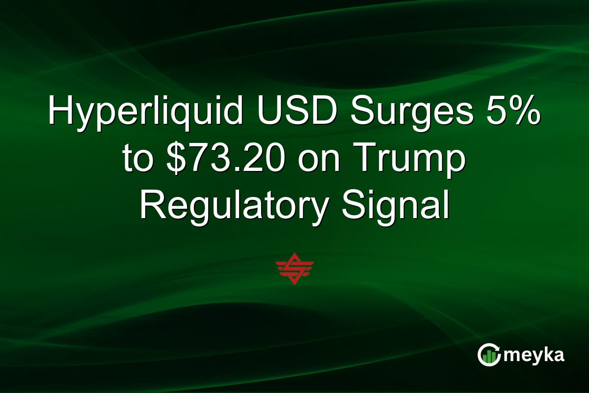Hyperliquid USD Surges 5% to $73.20 on Trump Regulatory Signal
